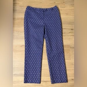 Chico's Navy Patterned Pants women’s size us 10 .
